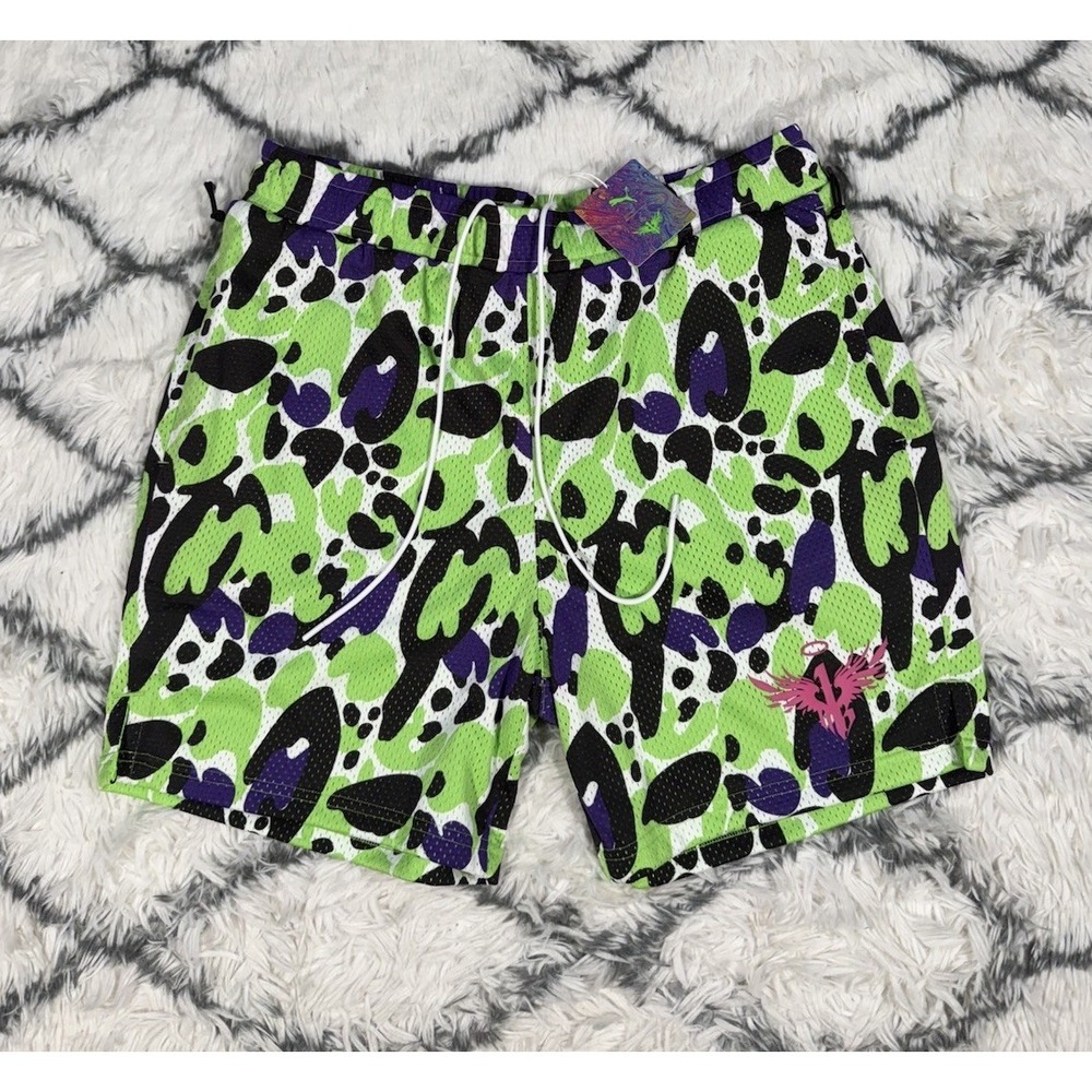 PUMA LaMelo Ball‎ Toxic AOP Shorts Green Gecko Men's Sz L *NEW* 622889-01 $70